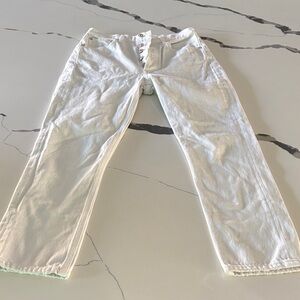 Agolde Women's White Straight Jeans